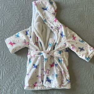 Unicorn Printed Plush Robe